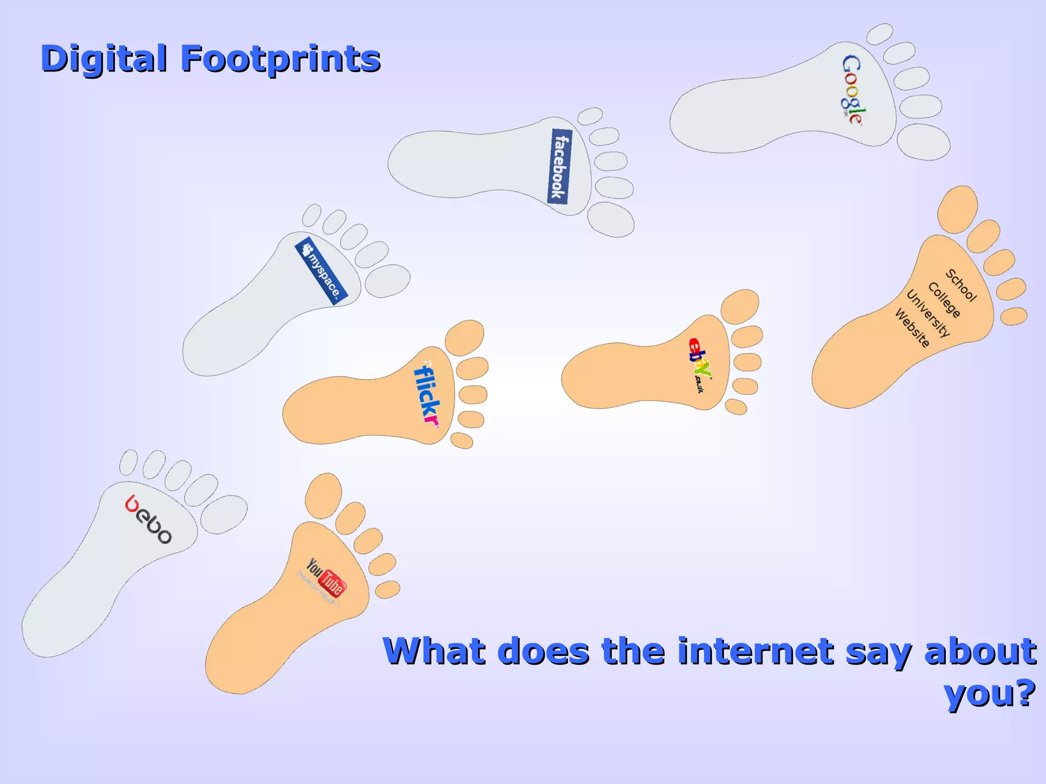 Digital Footprints What does the internet say about you? 