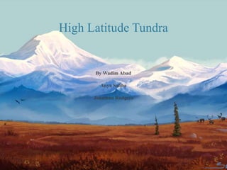High Latitude Tundra
By Wadim Abad
Anya Saliba
Jonathan Rodgers
 