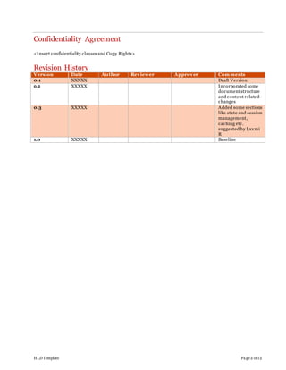 High level design document template | PDF