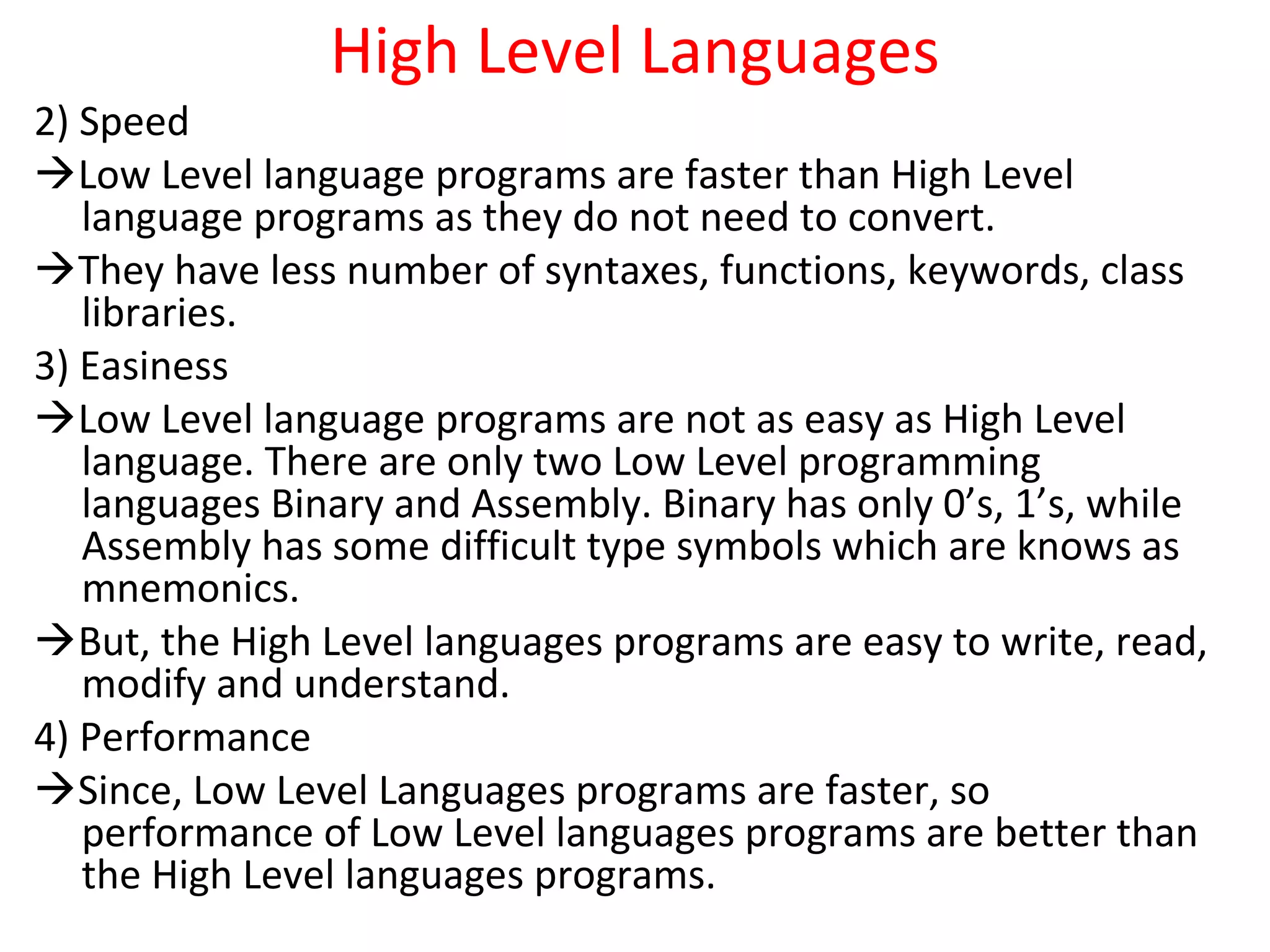 High level languages representation | PPT