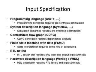 Input Specification
 