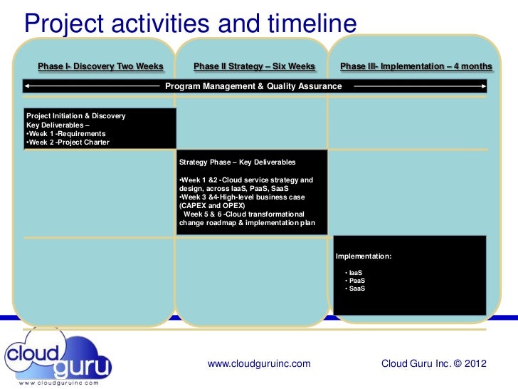 high level project timeline