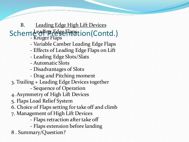 High lift devices