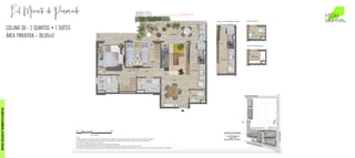 MATERIALEXCLUSIVODETREINAMENTODOCORRETOR.
COLUNA 08 - 2 QUARTOS • 1 SUÍTES
ÁREA PRIVATIVA – 80,85m2
 