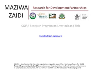 Maziwa Zaidi:Highlights:experiment to improve AR4D