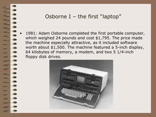Highlights in Computer History | PPT