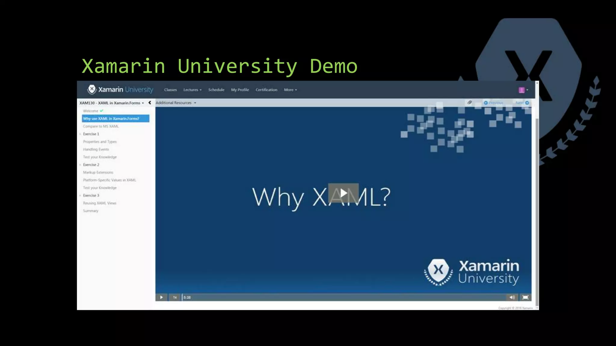 Xamarin University Demo
 