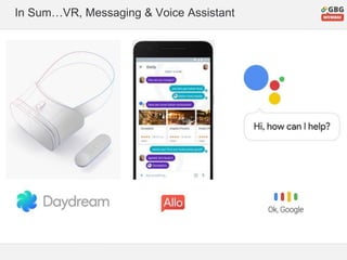 In Sum…VR, Messaging & Voice Assistant
 