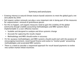 SOC MRV Finance Hackathon Day 1 Deep Dives: Soil Organic Carbon - Finance Community Needs