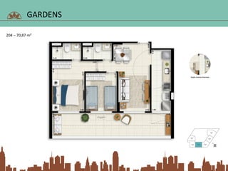 GARDENS
204 – 70,87 m²
 