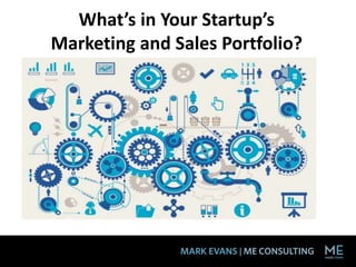 What’s in Your Startup’s 
Marketing and Sales Portfolio? 
 