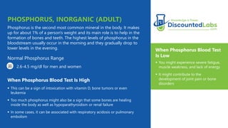 Phosphorus Normal Range HIGH AND LOW BLOOD TEST RESULTS: What Do They Mean? | PDF