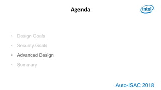 Auto-ISAC 2018
• Design Goals
• Security Goals
• Advanced Design
• Summary
Agenda
 