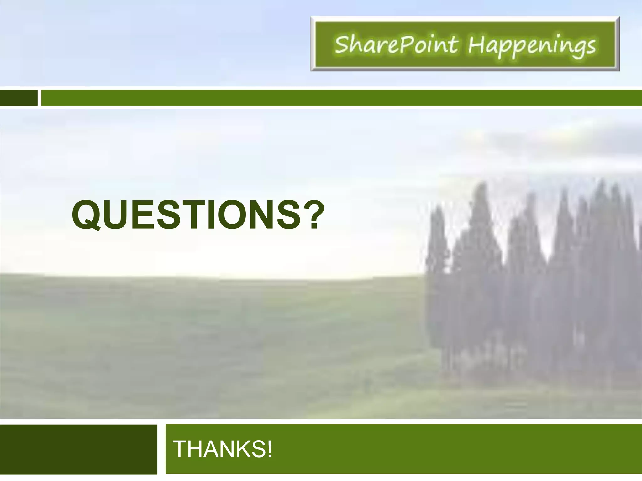 Health Analyzer and ScoreHealth Analyzer“Health Rules” – OOB and build your ownHealth ScoreFarm scored 1-10, Request throttling starts at 10User requests last to be throttledPUT requests never throttled