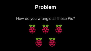 Problem
How do you wrangle all these Pis?
 