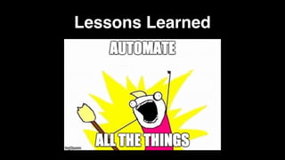 Lessons Learned
 