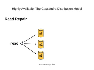 Highly Available: The Cassandra Distribution Model


Read Repair




                      Cassandra Europe 2012
 