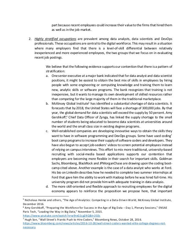 Highly stratified occupations and the digital economy summary