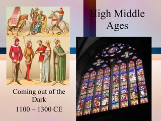High Middle Ages Coming out of the Dark 1100 – 1300 CE 