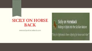 SICILY ON HORSE
BACK
www.sicilyonhorseback.com
 