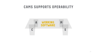 CAMS SUPPORTS OPERABILITY
26
 