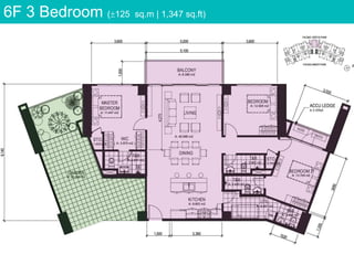 6F 3 Bedroom (125 sq.m | 1,347 sq.ft)
 