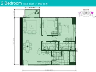 2 Bedroom (93 sq.m | 1,006 sq.ft)
 