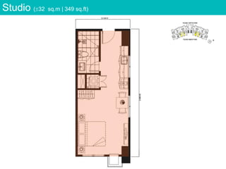Studio (32 sq.m | 349 sq.ft)
 