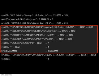 read(7, "GET /static/jquery-1.10.2.min.js"..., 131072) = 185
open("./jquery-1.10.2.min.js.gz", O_RDONLY) = 9
write(7, "HTT...