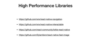 High performance in react native | PPT