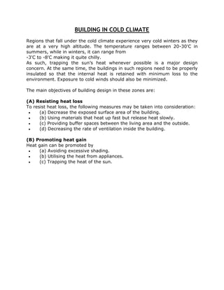 High performance building for cold climate | PDF
