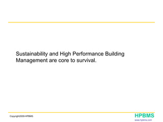 High Performance Building Management System.Ppt