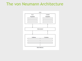 The von Neumann Architecture
 