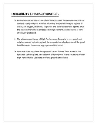 High Performance Concrete Pdf | PDF