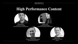 High Performance Content Marketing