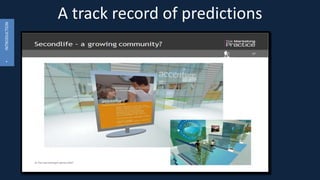 A track record of predictions
•INTRODUCTION
 