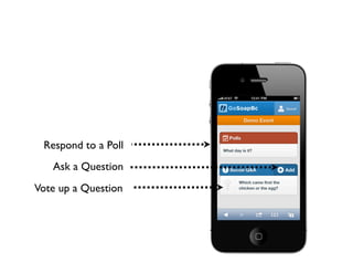 Respond to a Poll	

    Ask a Question	

Vote up a Question	

 