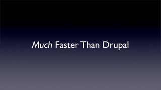 Much Faster Than Drupal
 