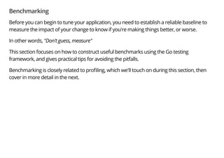 Go - techniques for writing high performance Go applications | PDF