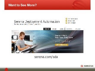 Want to See More?
5
serena.com/sda
 