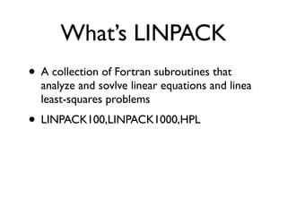 What Is Linpack In Fortran? , LINPACK – HVLSI