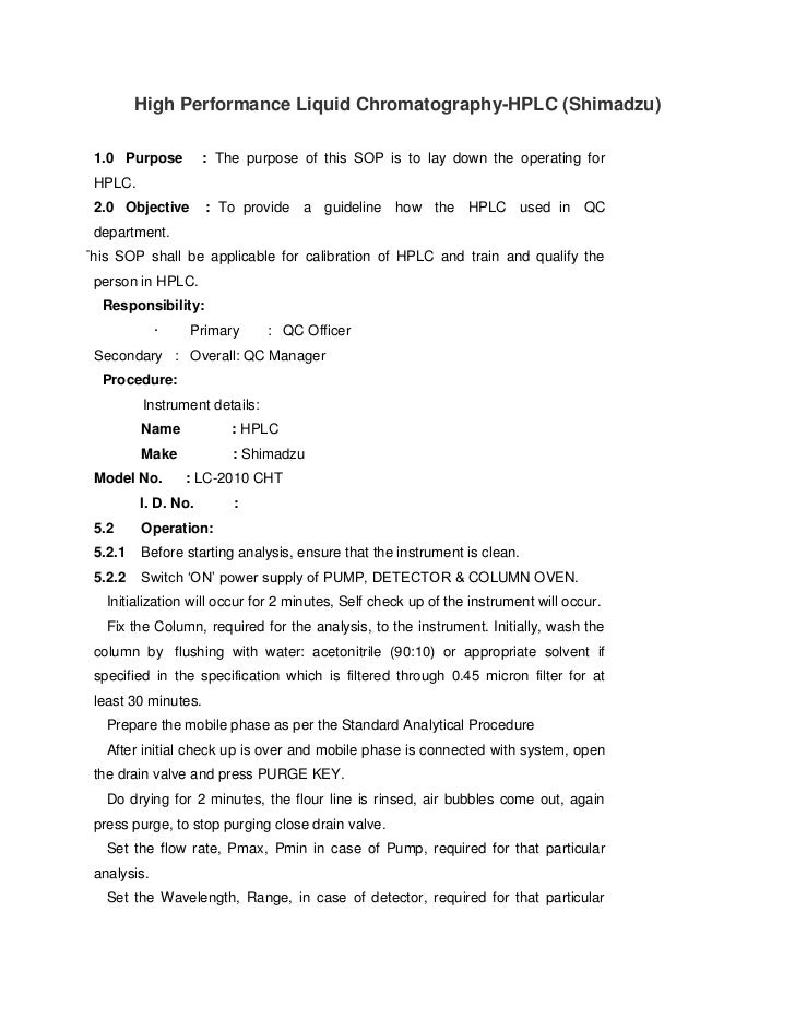 High performance liquid chromatography hplc (shimadzu)