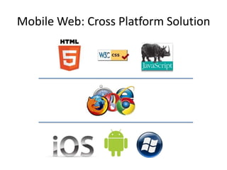 Mobile Web: Cross Platform Solution
 