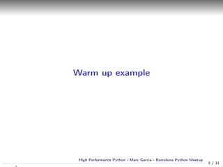 High Performance Python - Marc Garcia | PDF