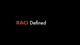 RACI Deﬁned
 