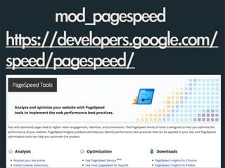 mod_pagespeed
https://developers.google.com/
speed/pagespeed/
 