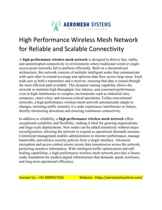 Mesh WiFi Router Future Trends and Technology Evolution | PDF