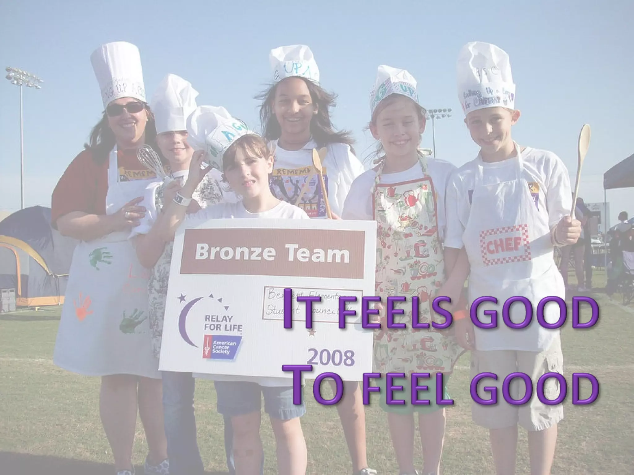 It feels goodTo feel good