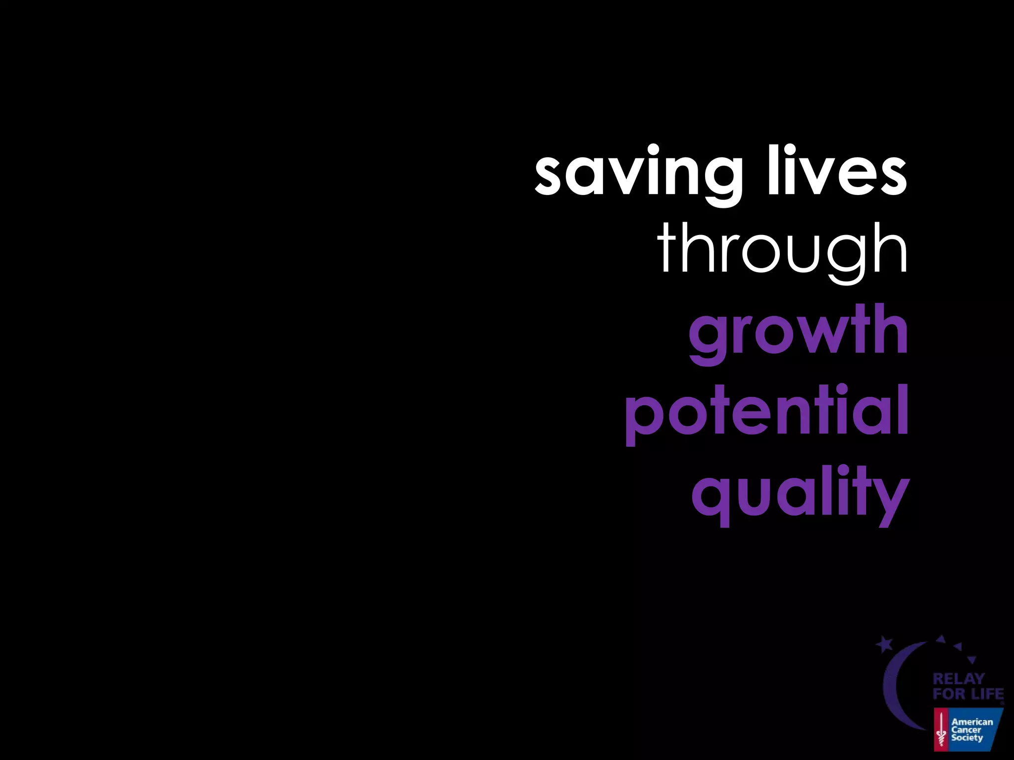 saving livesthroughgrowthpotentialquality