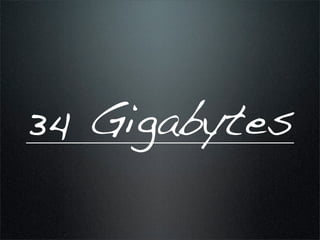 34 Gigabytes
 